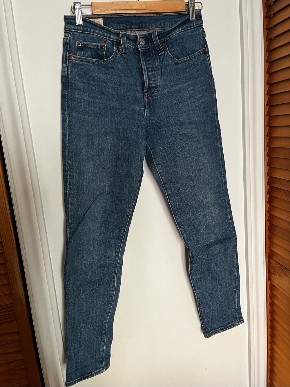 Levi's Women's Wedgie Jeans in Dark Blue Wash